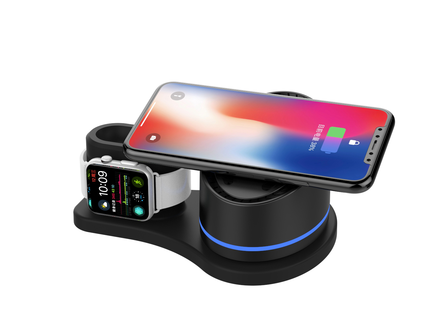 KW-019  3 IN 1 FAST WIRELESS CHARGER