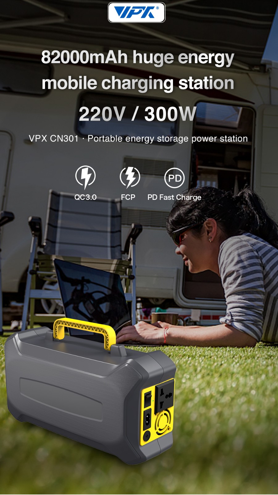 VPX CN301 · 82000mah portable energy storage power station