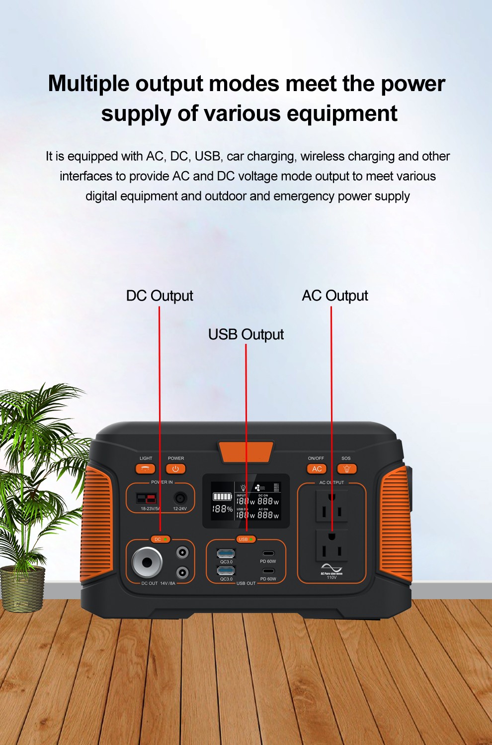 VPX J300 · 14.8V/20.8Ah Portable Power Station