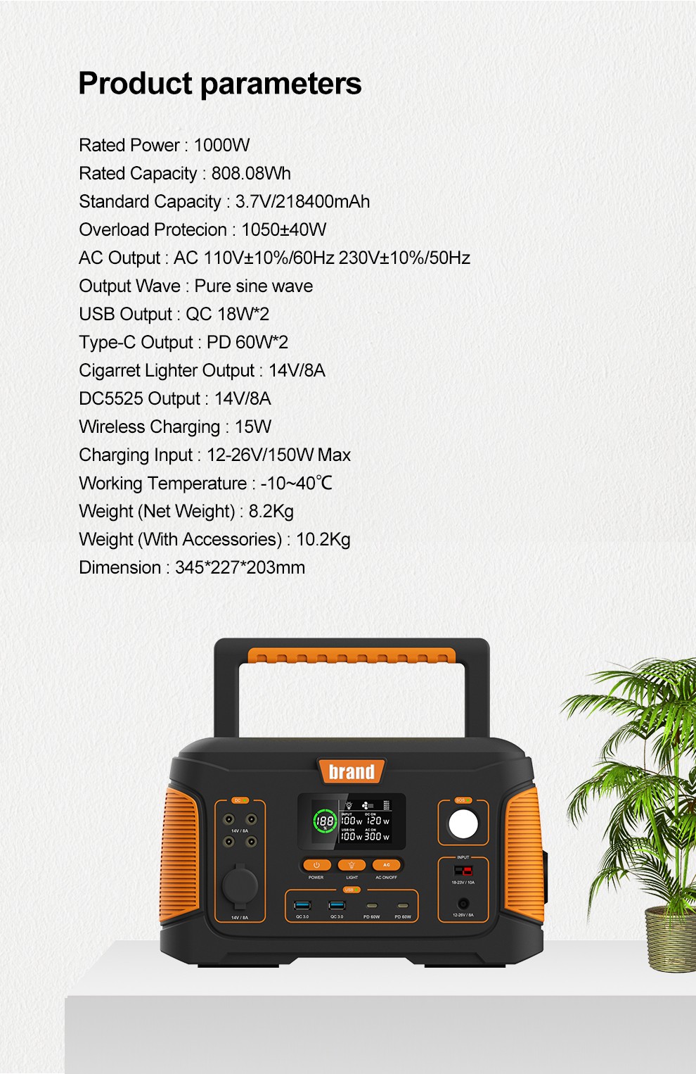 VPX J650 · 22.2V/28.6Ah Portable Power Station