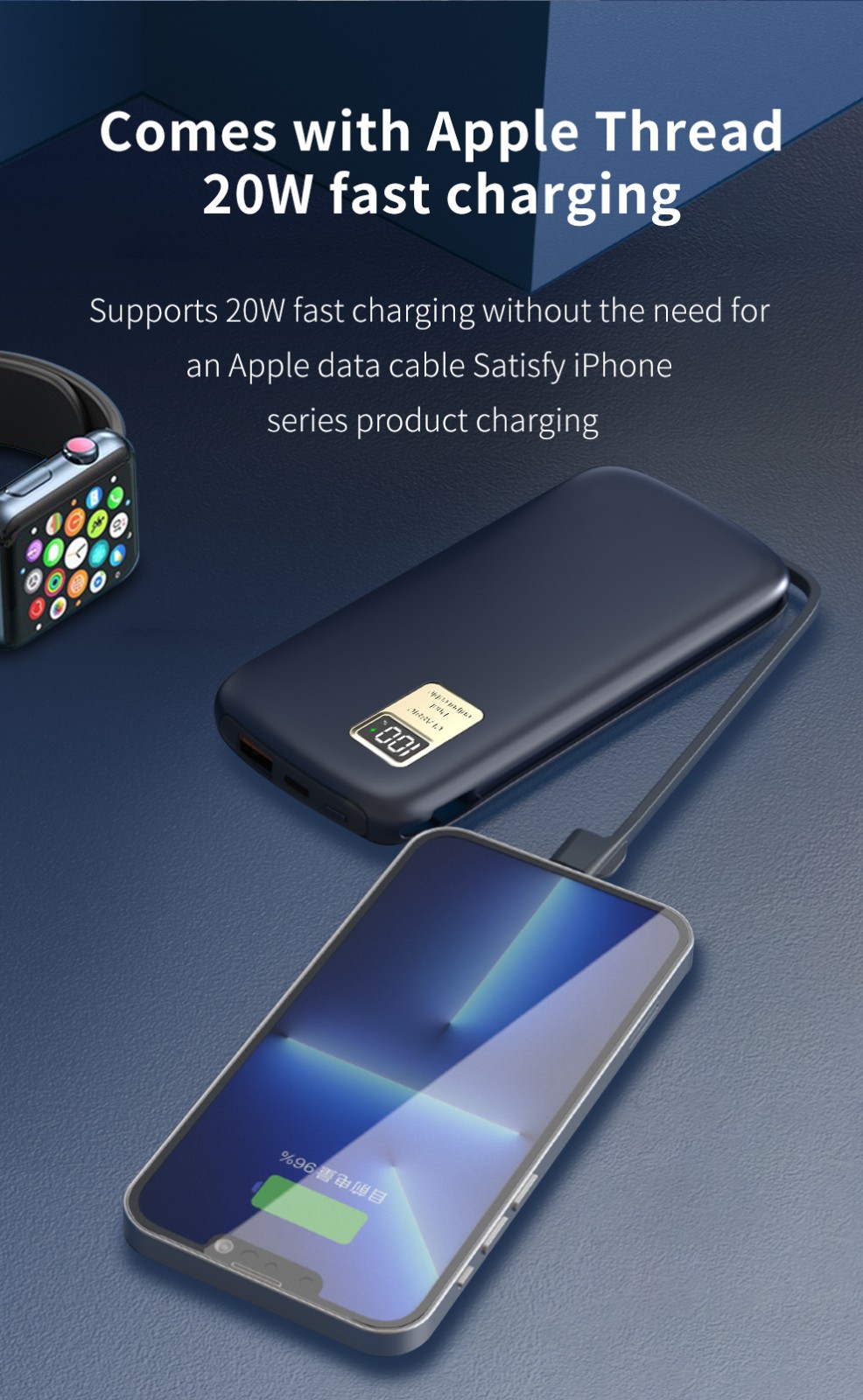 VPX HW29 · Built-in cable Fast Charging Power Bank