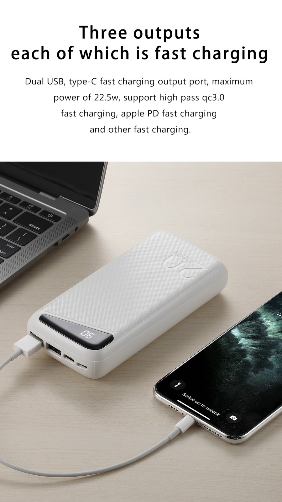 VPX HB111D · 22.5W fast charging Power Bank