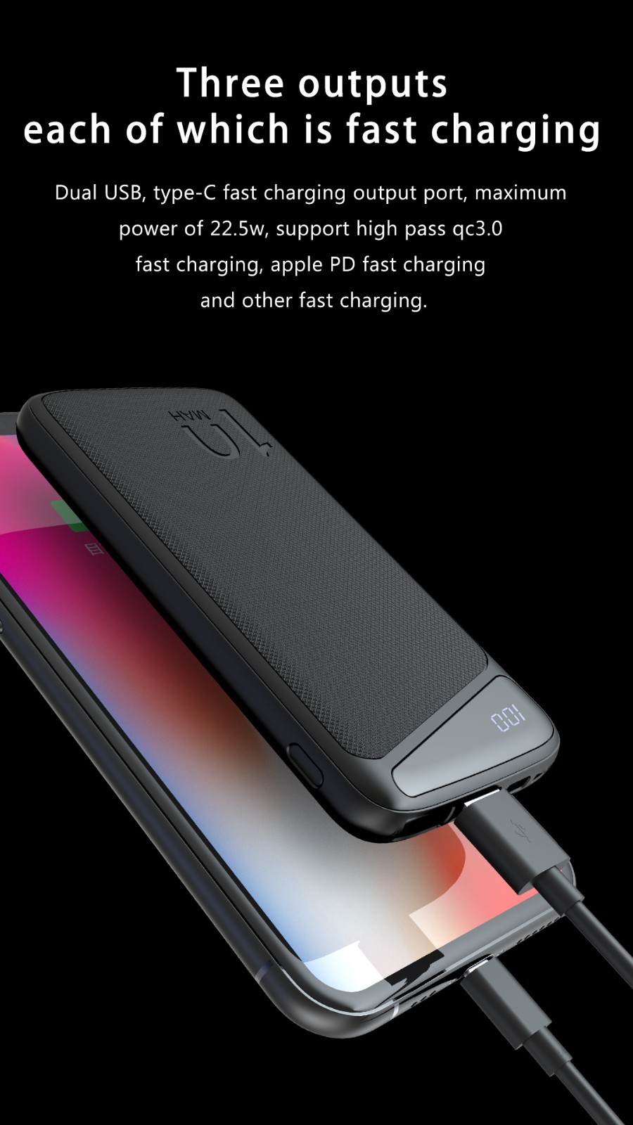 VPX HB110D · 22.5W FAST CHARGING POWER BANK